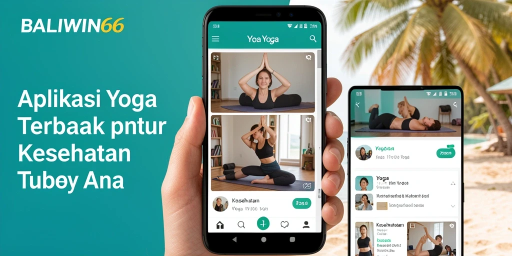 Antarmuka pengguna BALIWIN66 dengan panduan yoga interaktif.
