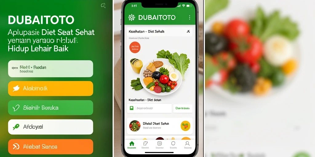 Antarmuka DUBAITOTO menampilkan fitur pelacakan diet yang interaktif.