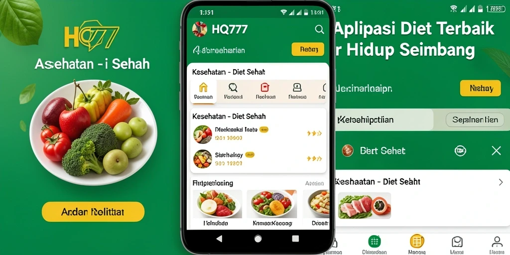 Antarmuka pengguna HQ777 dengan fungsi Diet Sehat yang intuitif.