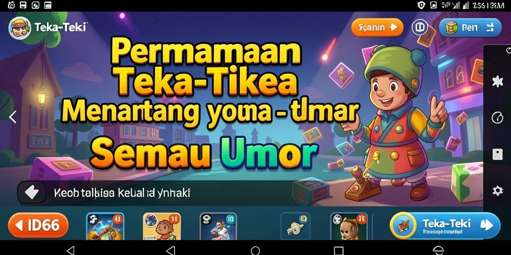Antarmuka menarik game Teka-Teki ID66 yang penuh warna.