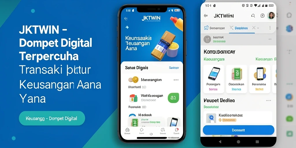 Antarmuka aplikasi JKTWIN yang mudah digunakan untuk transaksi Dompet Digital.