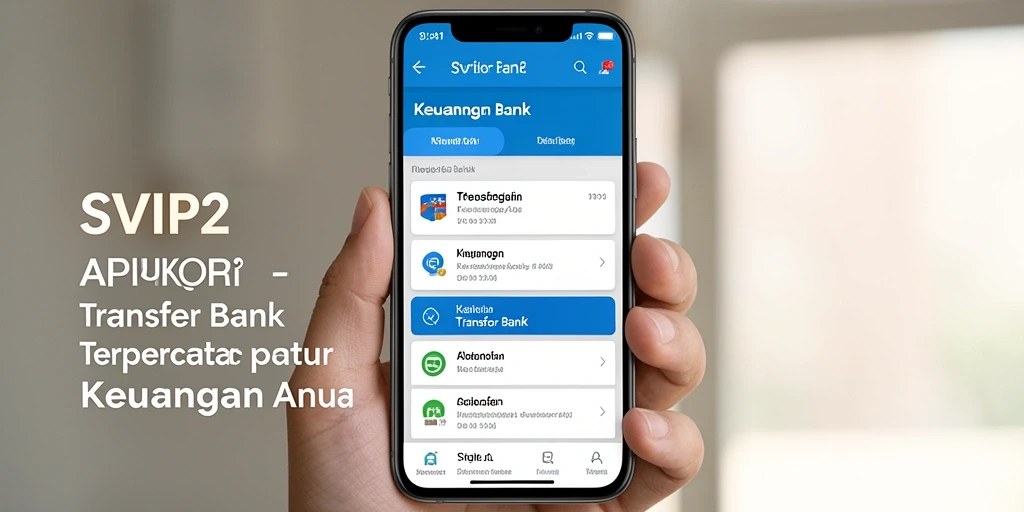 Antarmuka SVIP2 memudahkan pengguna dalam melakukan transfer bank.