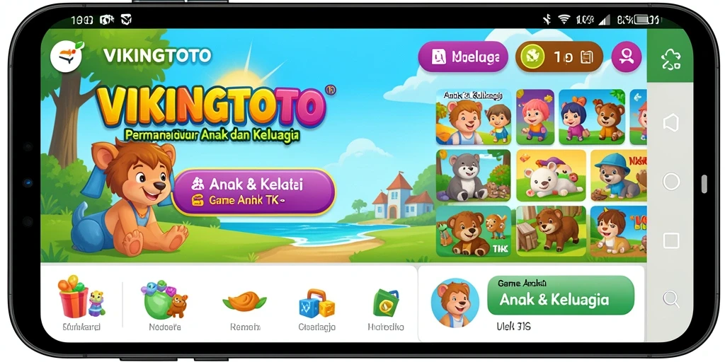 Antarmuka permainan edukatif VIKINGTOTO yang menarik untuk anak-anak.